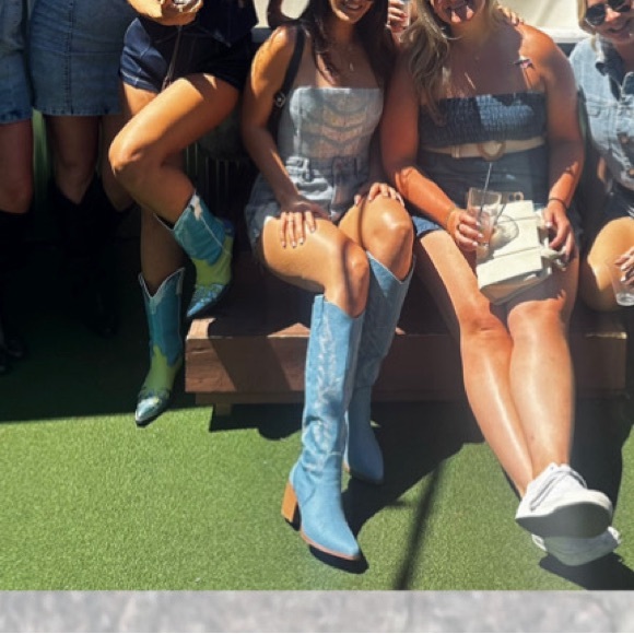 Denim Cowboy Boots - Picture 6 of 6